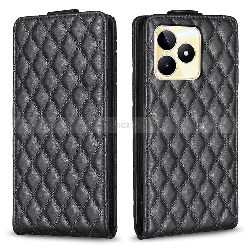 Coque Portefeuille Livre Cuir Etui Clapet B19F pour Realme C51 Noir Plus