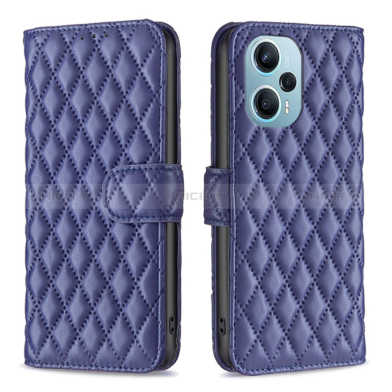 Coque Portefeuille Livre Cuir Etui Clapet B19F pour Xiaomi Poco F5 5G Bleu Plus