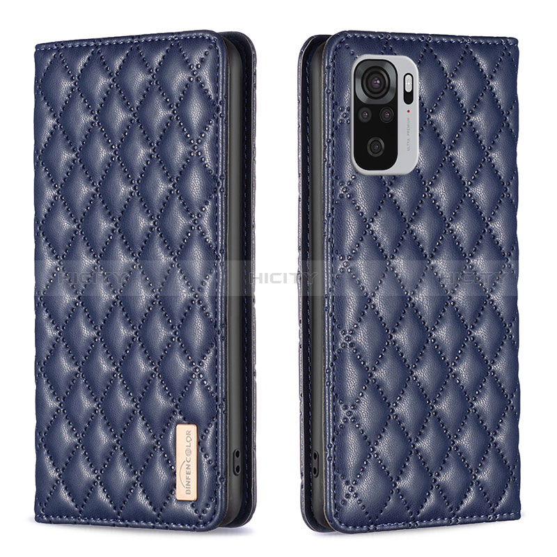 Coque Portefeuille Livre Cuir Etui Clapet B19F pour Xiaomi Poco M5S Bleu Plus