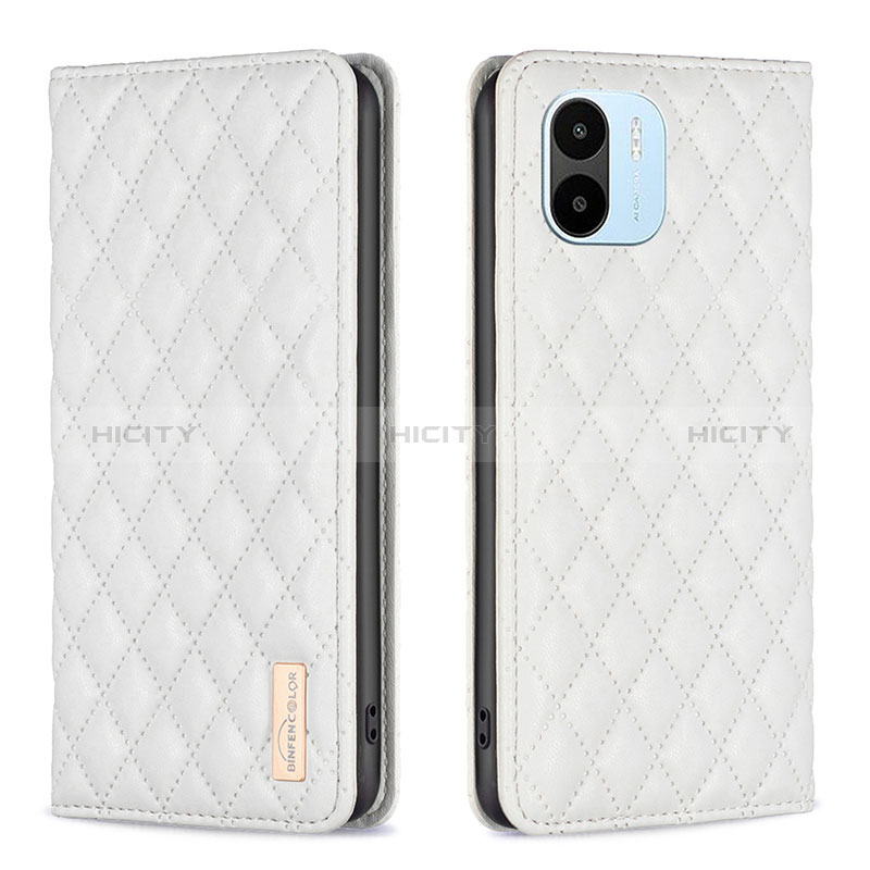 Coque Portefeuille Livre Cuir Etui Clapet B19F pour Xiaomi Redmi A2 Blanc Plus