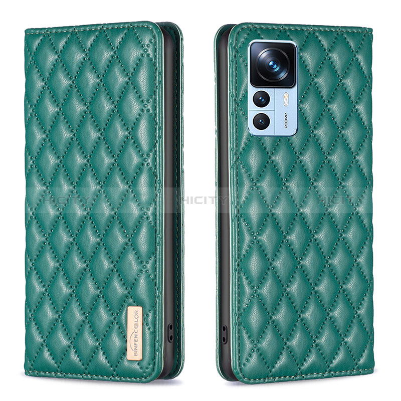 Coque Portefeuille Livre Cuir Etui Clapet B19F pour Xiaomi Redmi K50 Ultra 5G Vert Plus