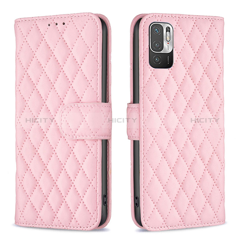 Coque Portefeuille Livre Cuir Etui Clapet B19F pour Xiaomi Redmi Note 10T 5G Or Rose Plus