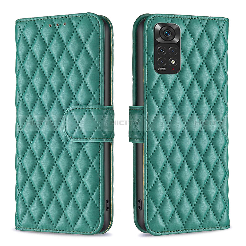 Coque Portefeuille Livre Cuir Etui Clapet B19F pour Xiaomi Redmi Note 11S 4G Vert Plus