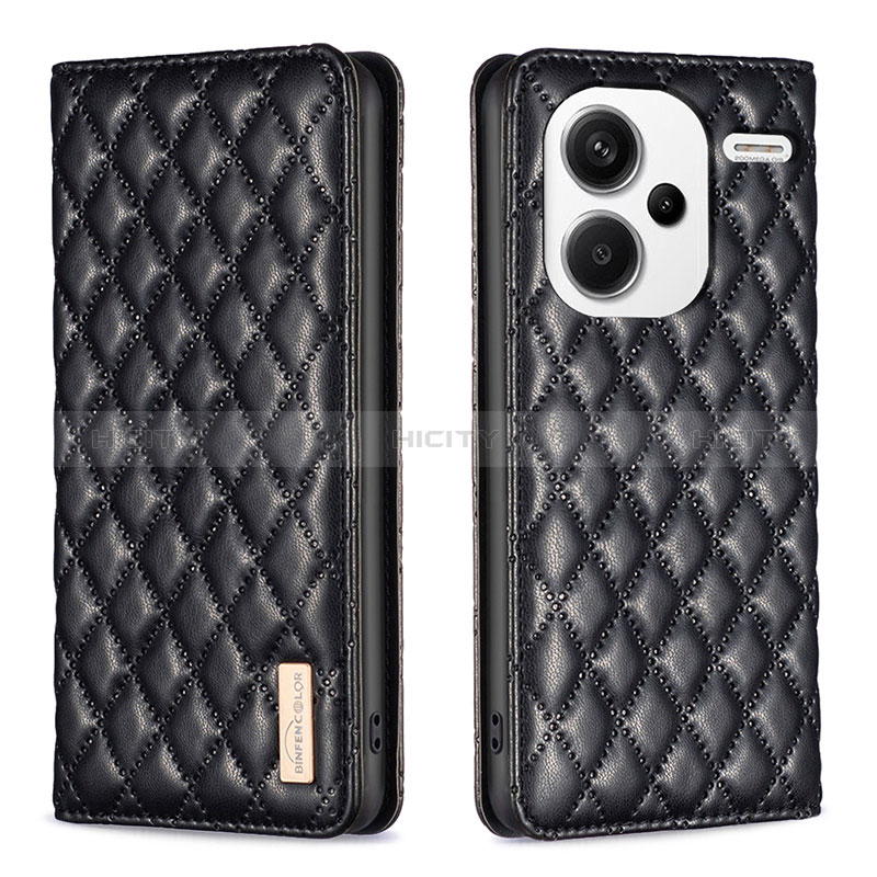 Coque Portefeuille Livre Cuir Etui Clapet B19F pour Xiaomi Redmi Note 13 Pro+ Plus 5G Noir Plus