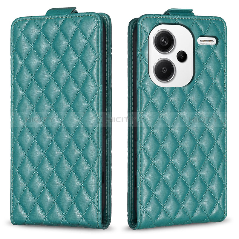 Coque Portefeuille Livre Cuir Etui Clapet B20F pour Xiaomi Redmi Note 13 Pro+ Plus 5G Vert Plus