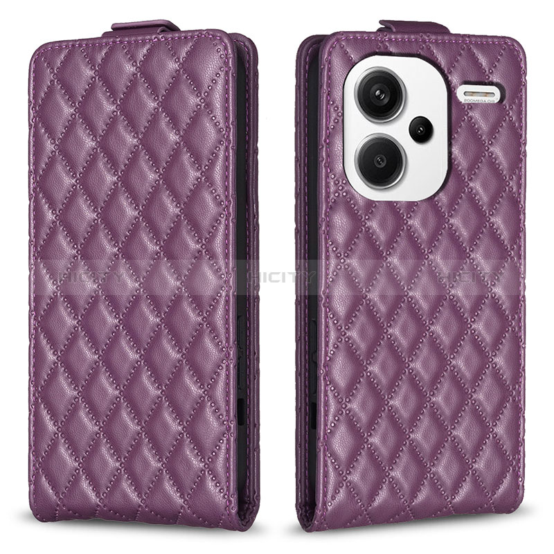 Coque Portefeuille Livre Cuir Etui Clapet B20F pour Xiaomi Redmi Note 13 Pro+ Plus 5G Violet Plus