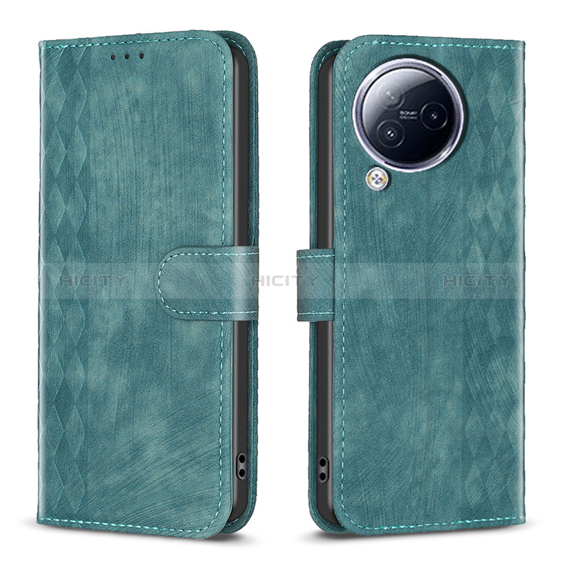 Coque Portefeuille Livre Cuir Etui Clapet B21F pour Xiaomi Civi 3 5G Vert Plus