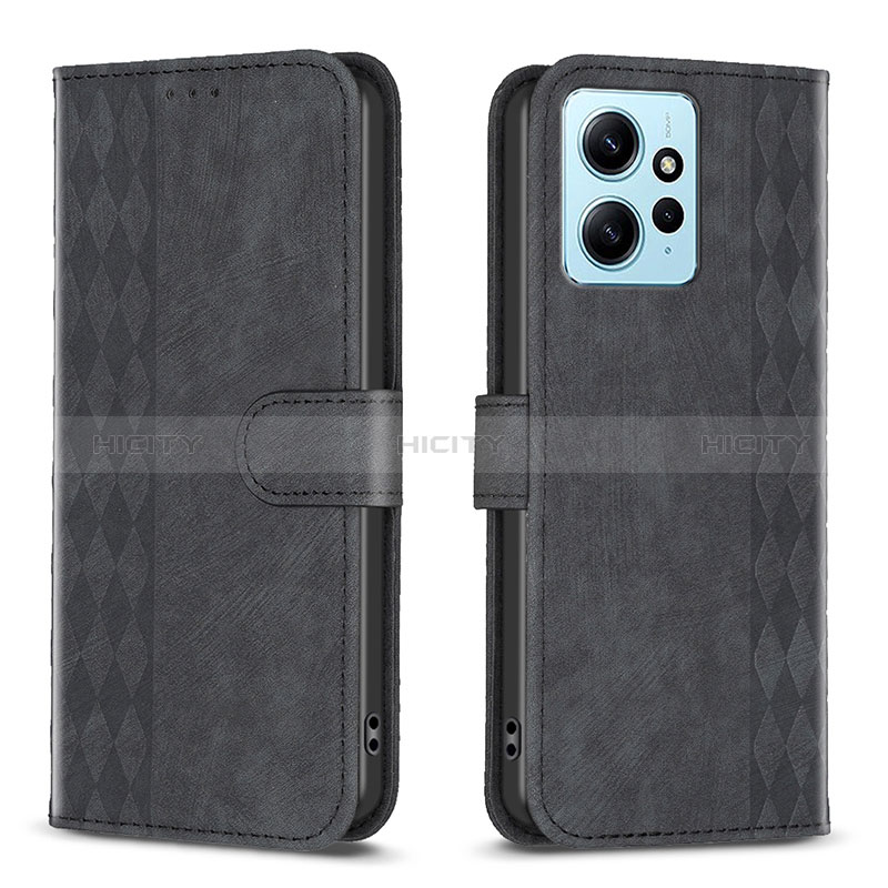 Coque Portefeuille Livre Cuir Etui Clapet B21F pour Xiaomi Redmi Note 12 4G Noir Plus