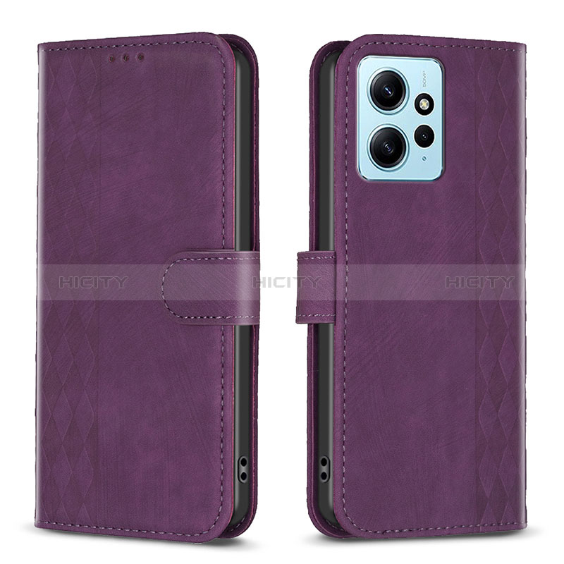 Coque Portefeuille Livre Cuir Etui Clapet B21F pour Xiaomi Redmi Note 12 4G Violet Plus