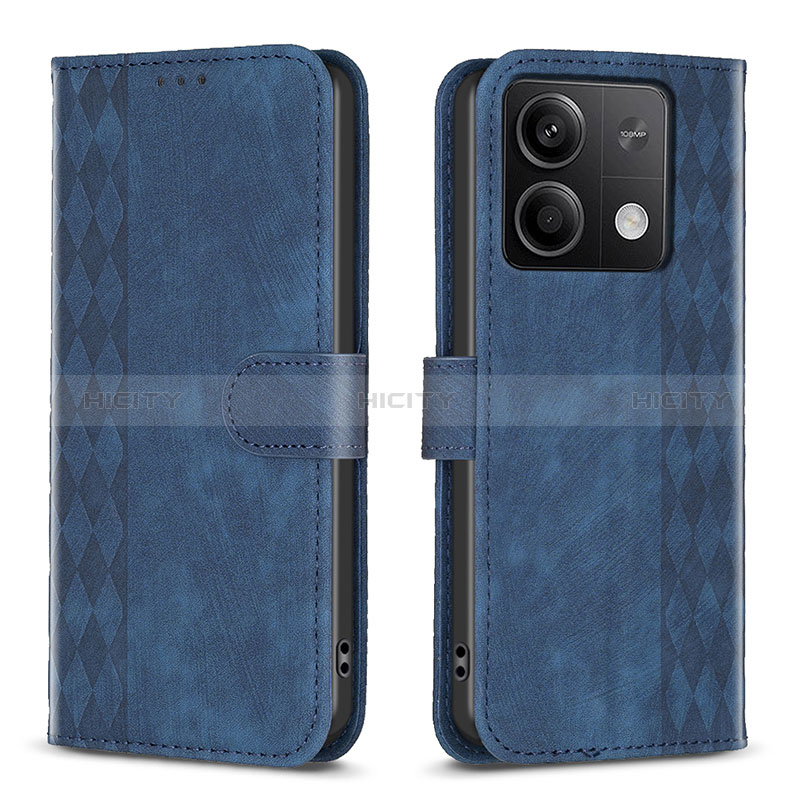 Coque Portefeuille Livre Cuir Etui Clapet B21F pour Xiaomi Redmi Note 13 5G Bleu Plus