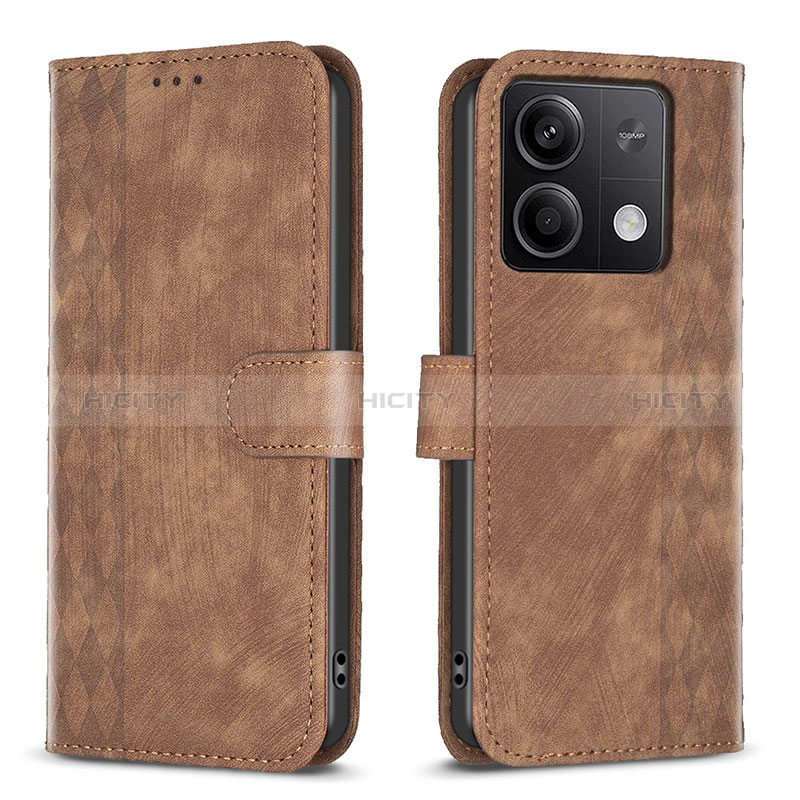 Coque Portefeuille Livre Cuir Etui Clapet B21F pour Xiaomi Redmi Note 13 5G Marron Plus