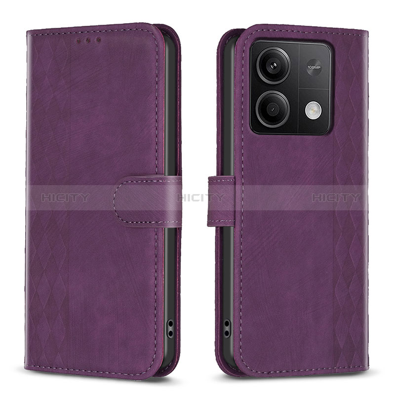 Coque Portefeuille Livre Cuir Etui Clapet B21F pour Xiaomi Redmi Note 13 5G Violet Plus