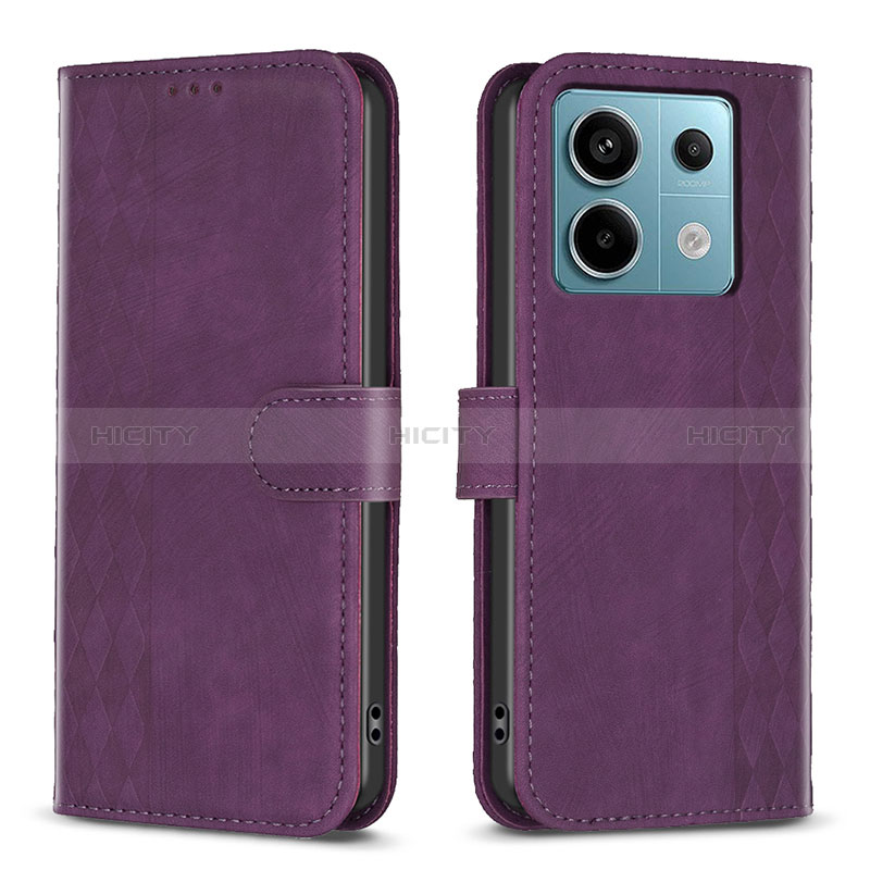 Coque Portefeuille Livre Cuir Etui Clapet B21F pour Xiaomi Redmi Note 13 Pro 5G Violet Plus