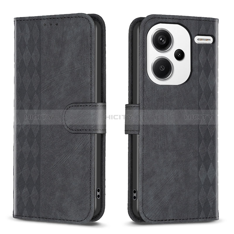 Coque Portefeuille Livre Cuir Etui Clapet B21F pour Xiaomi Redmi Note 13 Pro+ Plus 5G Noir Plus