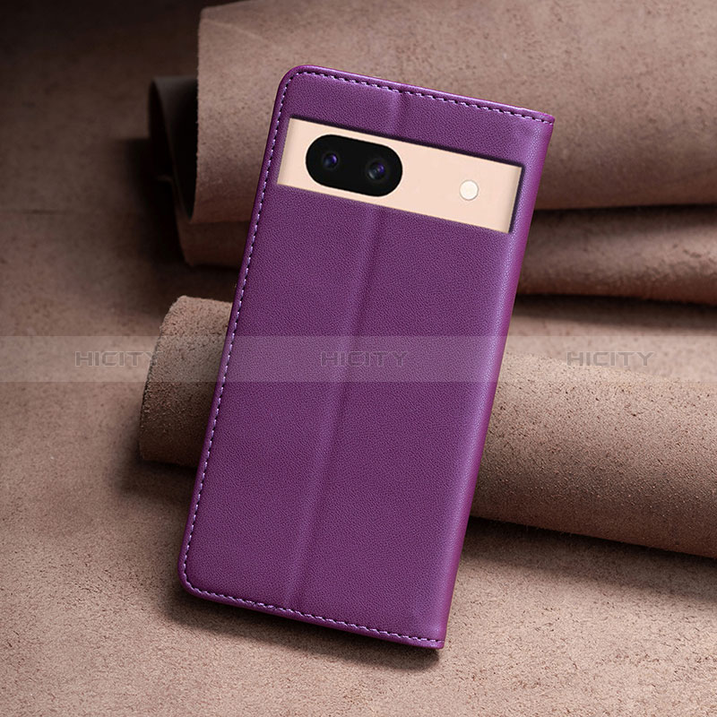 Coque Portefeuille Livre Cuir Etui Clapet B22F pour Google Pixel 8a 5G Violet Plus