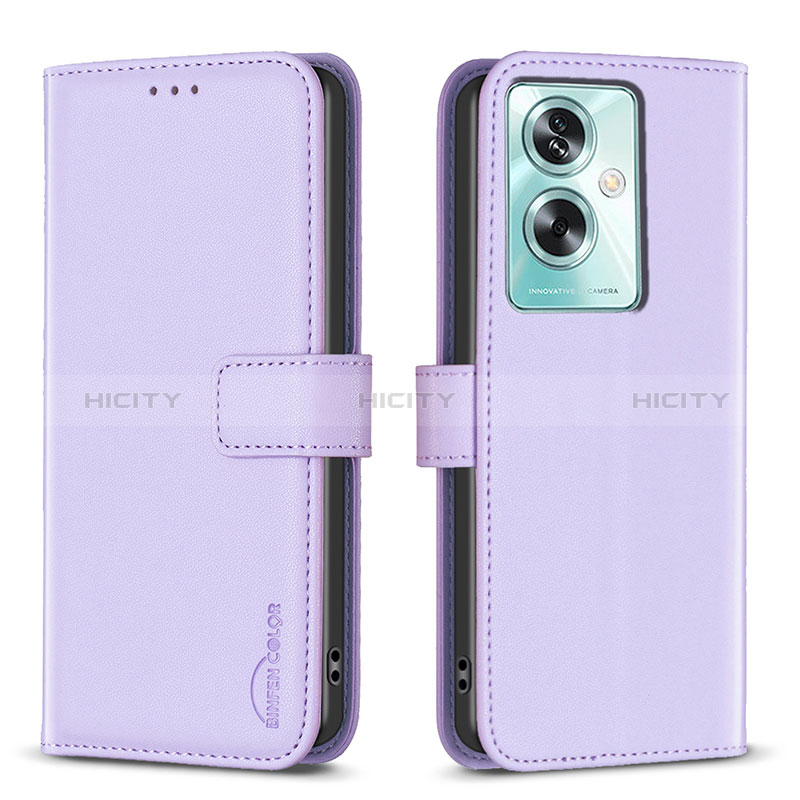 Coque Portefeuille Livre Cuir Etui Clapet B22F pour Oppo A2 5G Violet Clair Plus