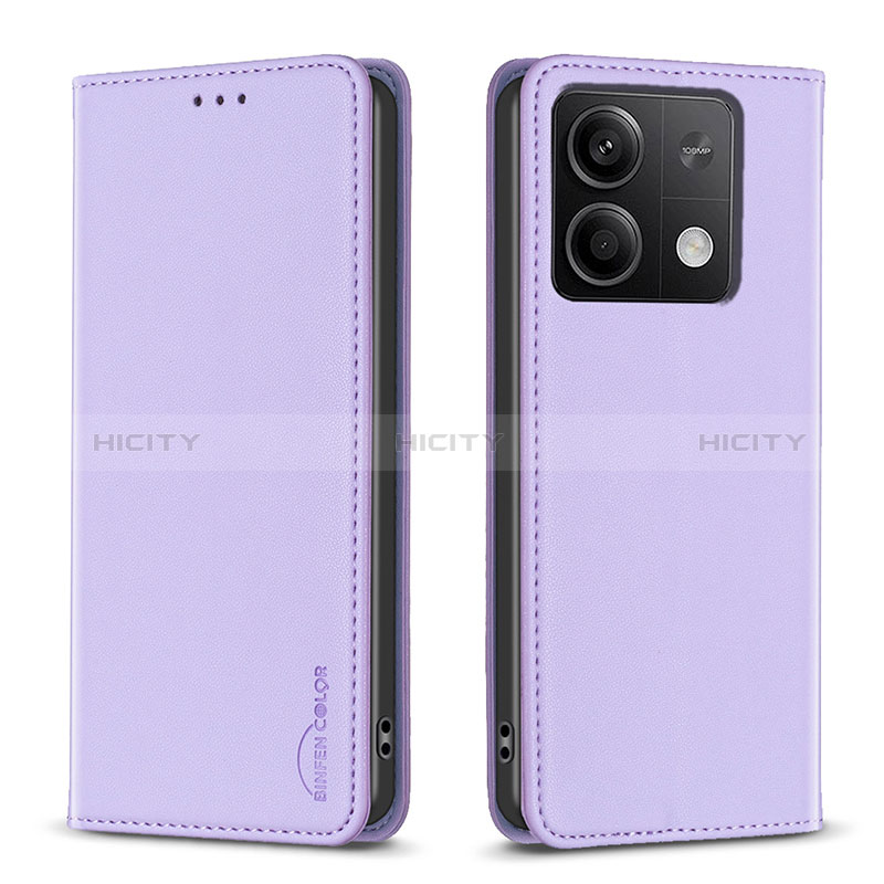 Coque Portefeuille Livre Cuir Etui Clapet B22F pour Xiaomi Redmi Note 13 5G Violet Clair Plus