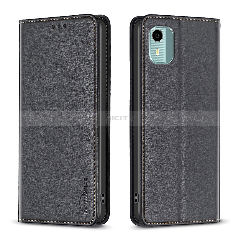 Coque Portefeuille Livre Cuir Etui Clapet B23F pour Nokia C12 Noir Plus