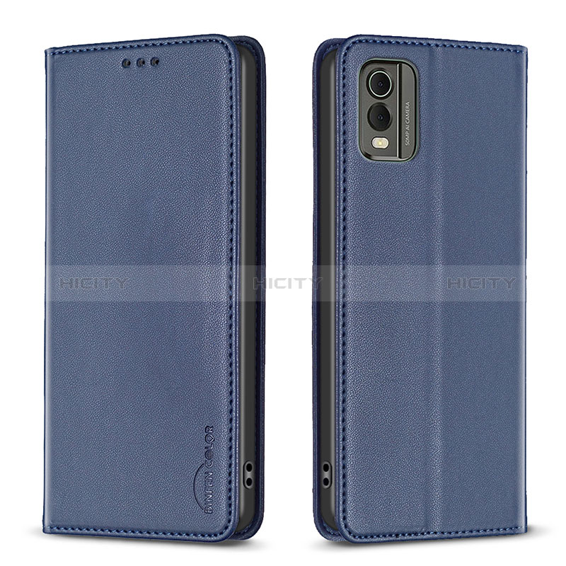 Coque Portefeuille Livre Cuir Etui Clapet B23F pour Nokia C210 Bleu Plus