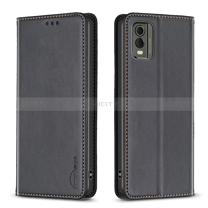 Coque Portefeuille Livre Cuir Etui Clapet B23F pour Nokia C210 Noir Plus