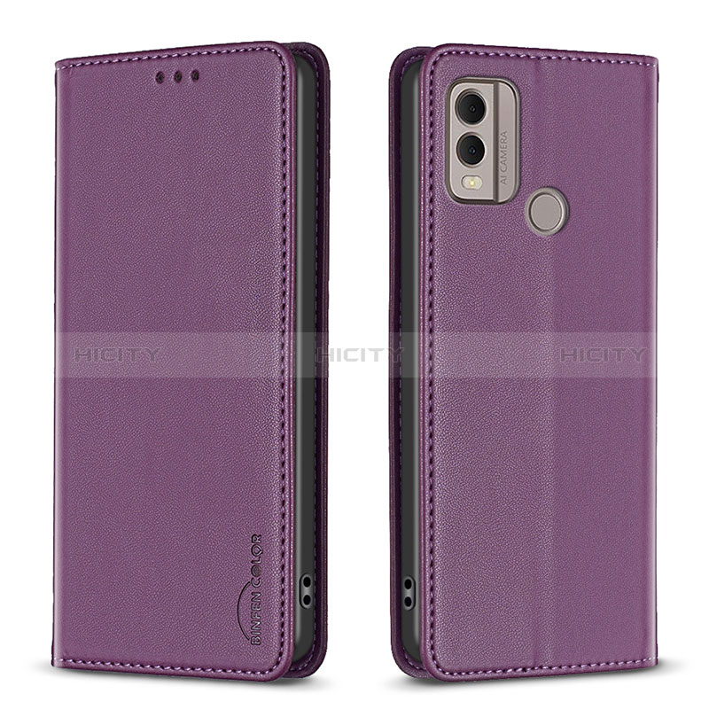 Coque Portefeuille Livre Cuir Etui Clapet B23F pour Nokia C22 Violet Plus