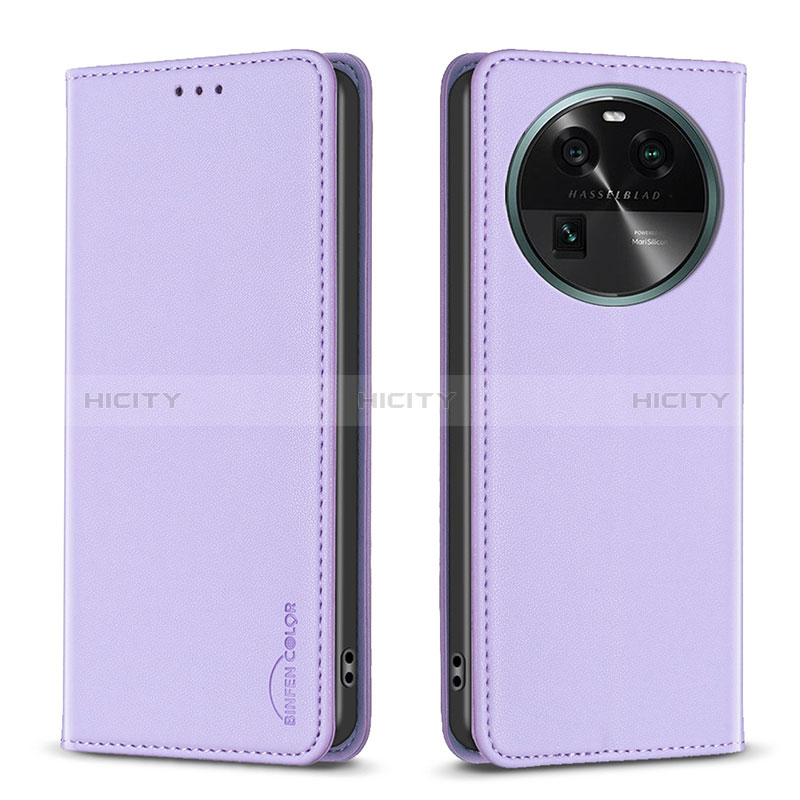 Coque Portefeuille Livre Cuir Etui Clapet B24F pour Oppo Find X6 5G Violet Clair Plus