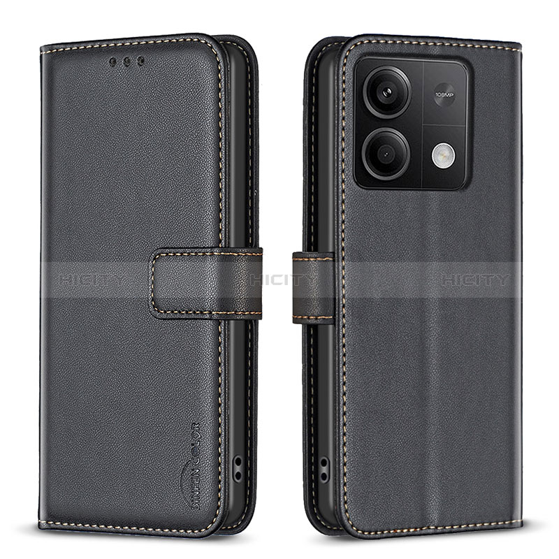 Coque Portefeuille Livre Cuir Etui Clapet B24F pour Xiaomi Redmi Note 13 5G Noir Plus