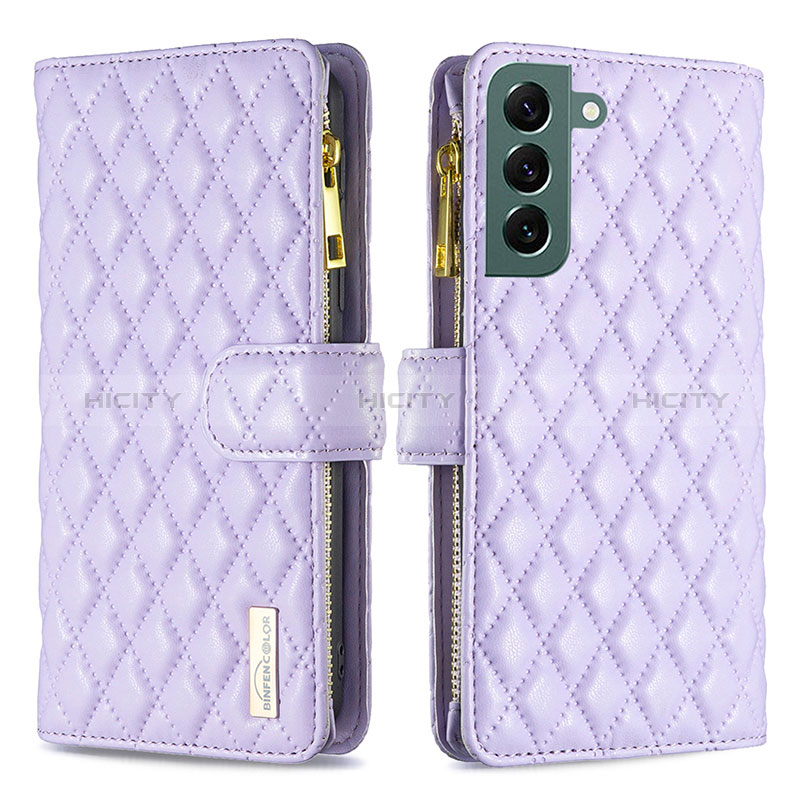 Coque Portefeuille Livre Cuir Etui Clapet BF1 pour Samsung Galaxy S24 Plus 5G Violet Plus