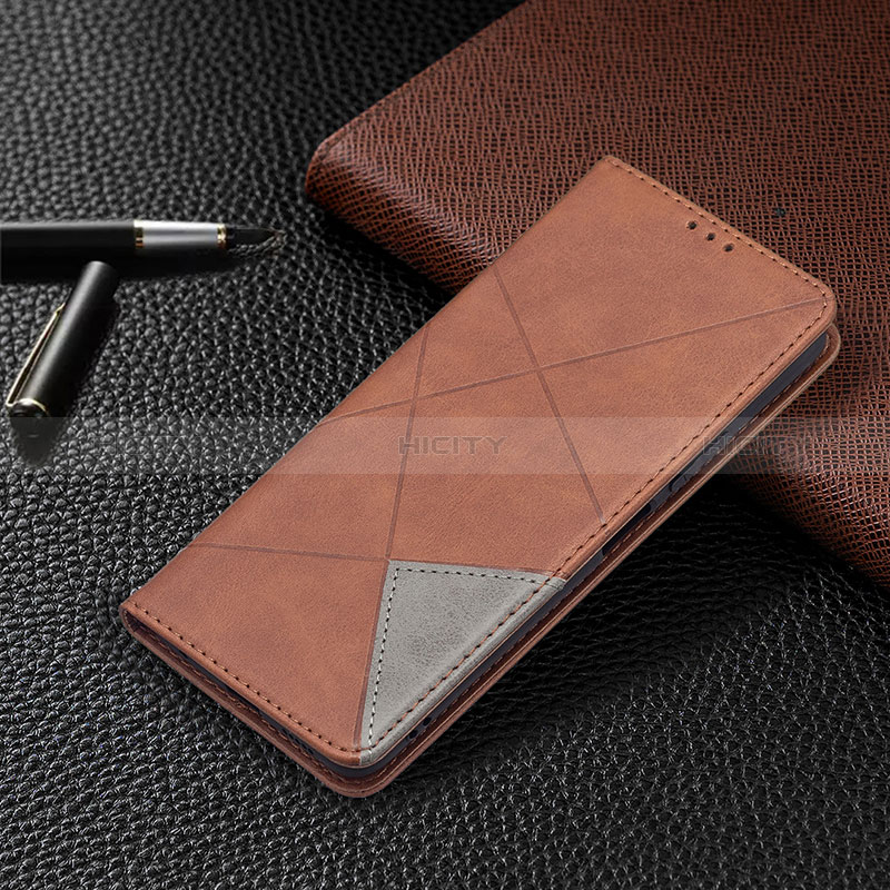 Coque Portefeuille Livre Cuir Etui Clapet BF5 pour Xiaomi Redmi Note 10 Pro 4G Marron Plus