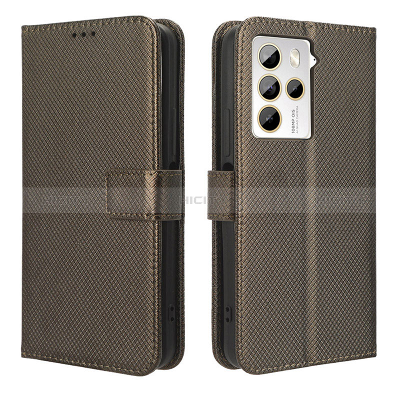 Coque Portefeuille Livre Cuir Etui Clapet BY1 pour HTC U23 5G Marron Plus