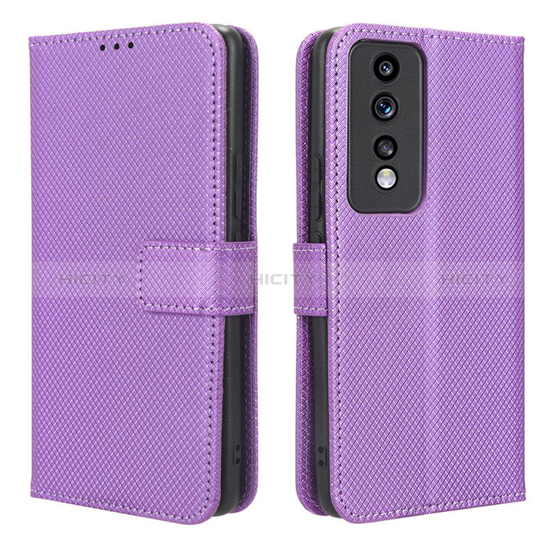 Coque Portefeuille Livre Cuir Etui Clapet BY1 pour Huawei Honor 80 GT 5G Violet Plus