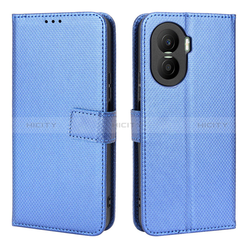 Coque Portefeuille Livre Cuir Etui Clapet BY1 pour Huawei Honor X40i 5G Bleu Plus