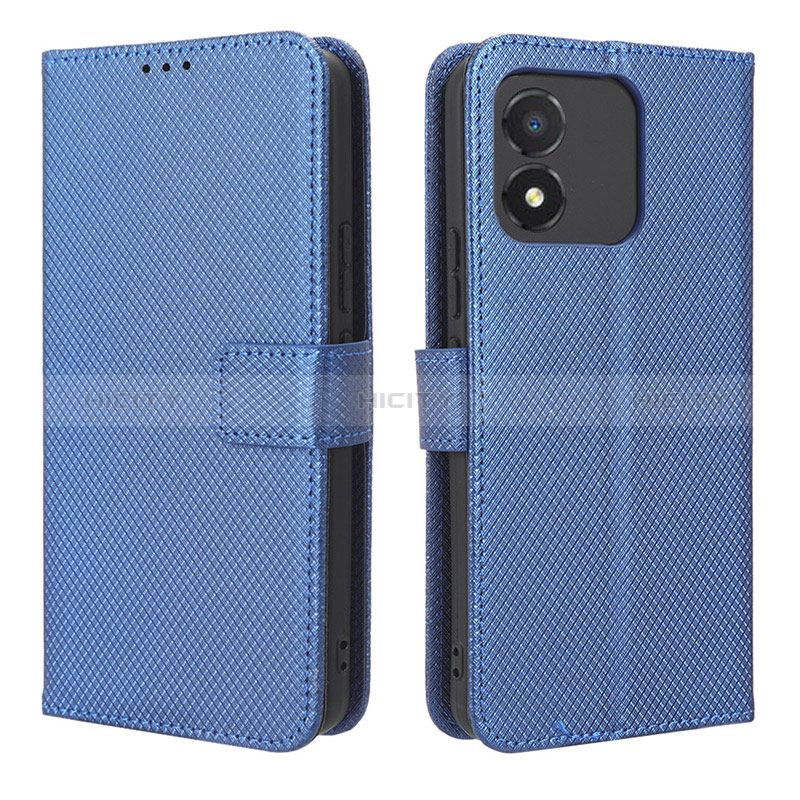 Coque Portefeuille Livre Cuir Etui Clapet BY1 pour Huawei Honor X5 Bleu Plus