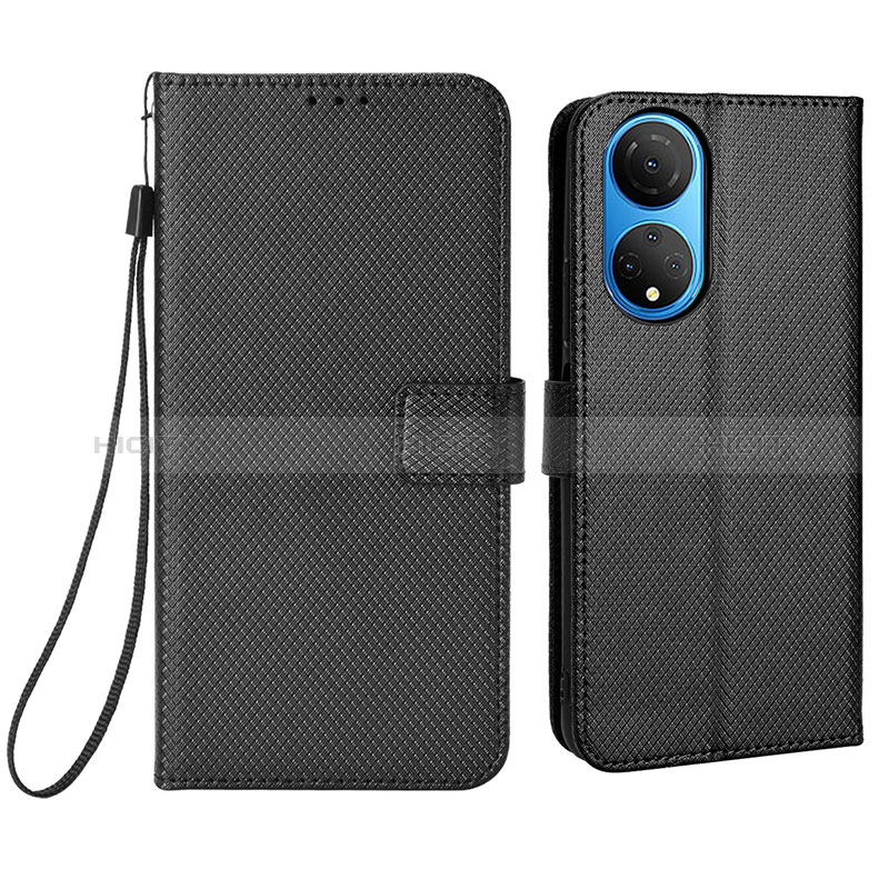 Coque Portefeuille Livre Cuir Etui Clapet BY1 pour Huawei Honor X7 Noir Plus