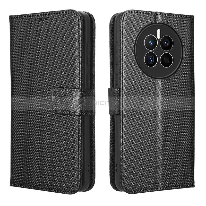 Coque Portefeuille Livre Cuir Etui Clapet BY1 pour Huawei Mate 50 Noir Plus