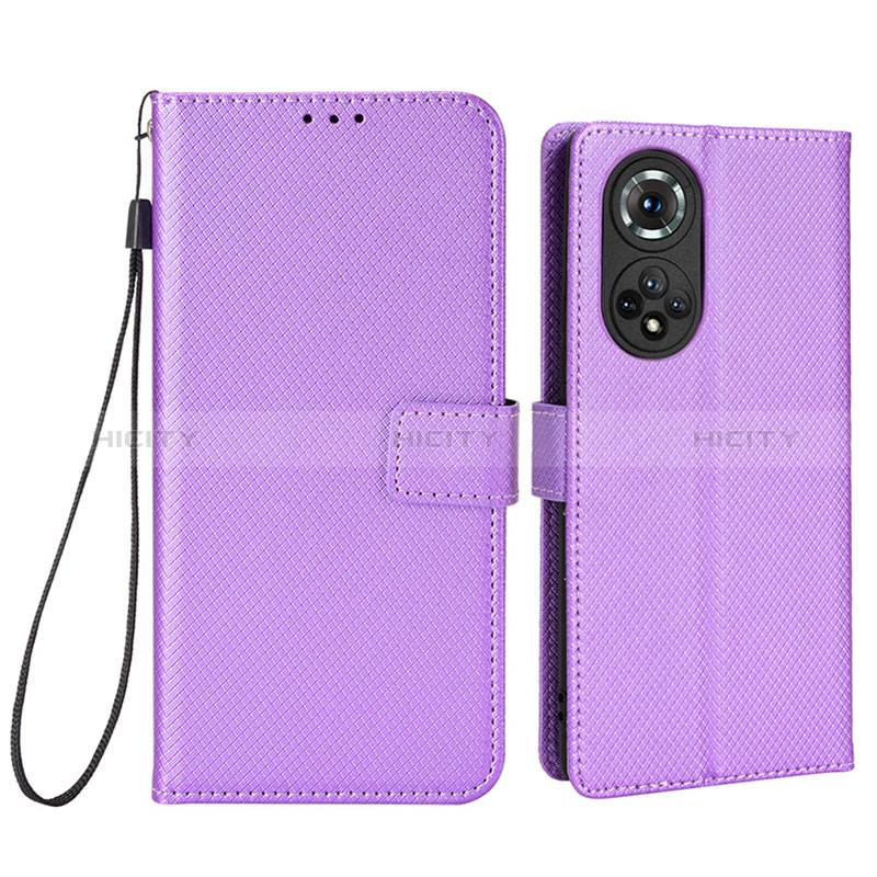 Coque Portefeuille Livre Cuir Etui Clapet BY1 pour Huawei Nova 9 Pro Violet Plus