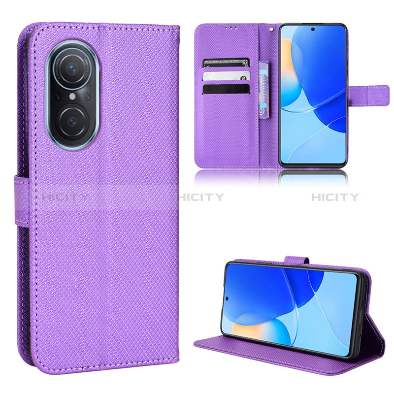 Coque Portefeuille Livre Cuir Etui Clapet BY1 pour Huawei Nova 9 SE Violet Plus