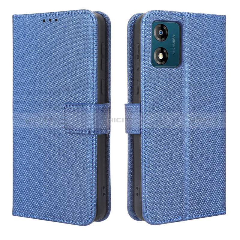 Coque Portefeuille Livre Cuir Etui Clapet BY1 pour Motorola Moto E13 Bleu Plus