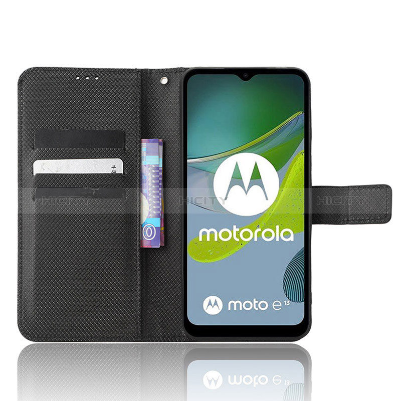 Coque Portefeuille Livre Cuir Etui Clapet BY1 pour Motorola Moto E13 Plus