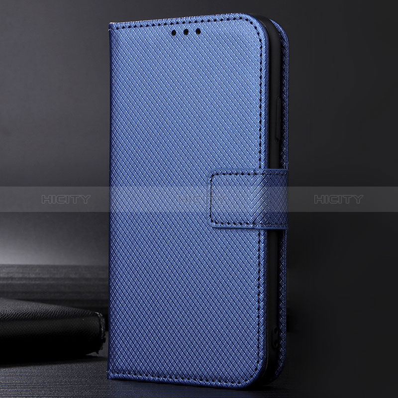 Coque Portefeuille Livre Cuir Etui Clapet BY1 pour Motorola Moto E7 Power Bleu Plus