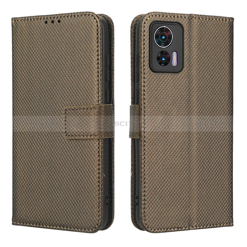 Coque Portefeuille Livre Cuir Etui Clapet BY1 pour Motorola Moto Edge 30 Lite 5G Marron Plus