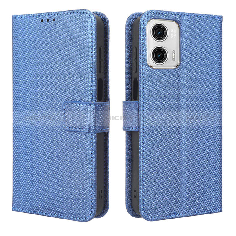 Coque Portefeuille Livre Cuir Etui Clapet BY1 pour Motorola Moto G 5G (2023) Bleu Plus