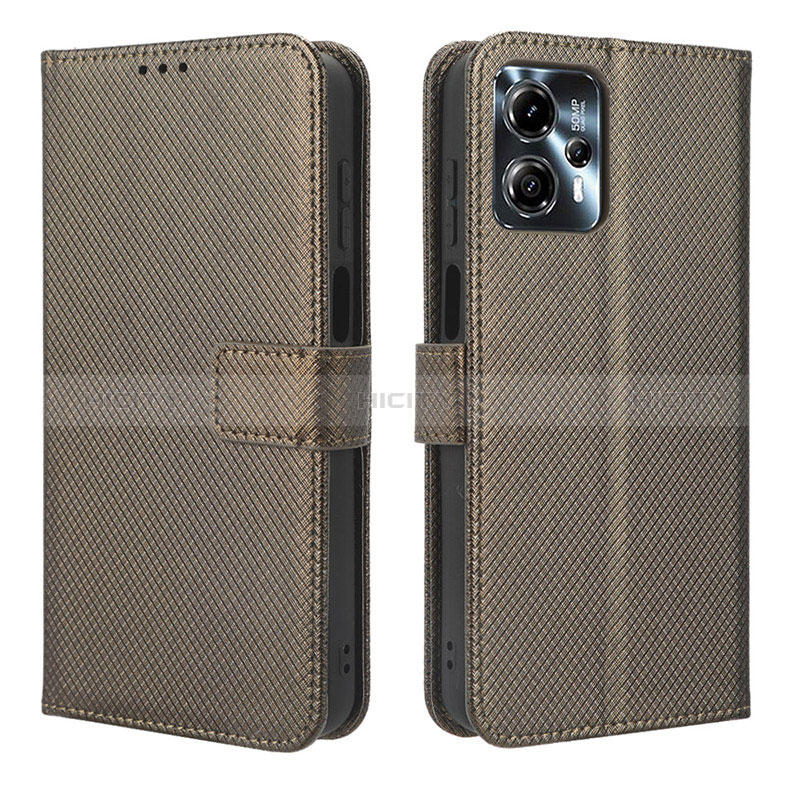 Coque Portefeuille Livre Cuir Etui Clapet BY1 pour Motorola Moto G13 Marron Plus