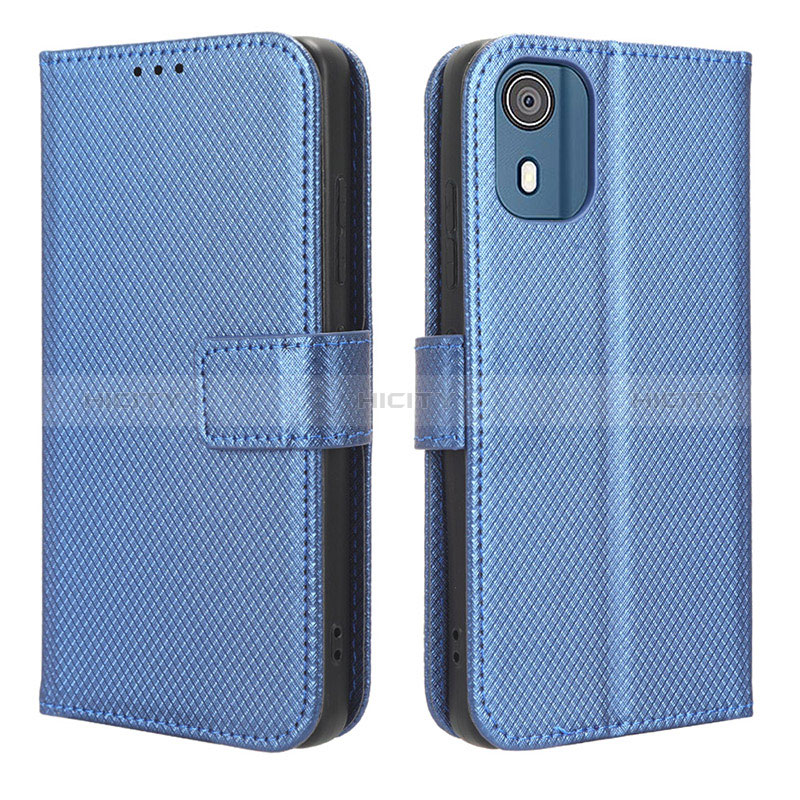 Coque Portefeuille Livre Cuir Etui Clapet BY1 pour Nokia C02 Bleu Plus