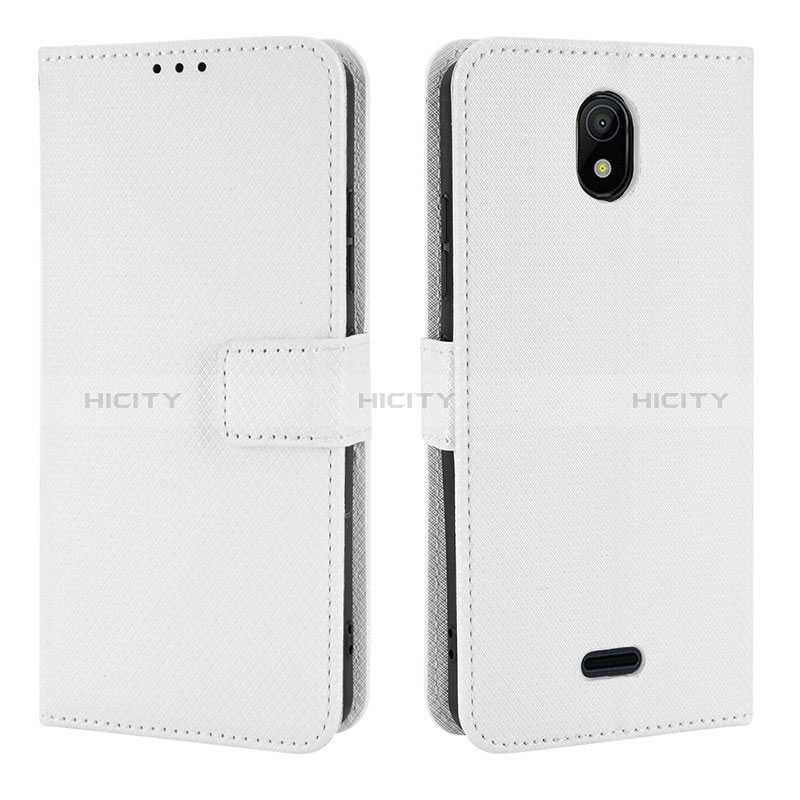 Coque Portefeuille Livre Cuir Etui Clapet BY1 pour Nokia C100 Blanc Plus