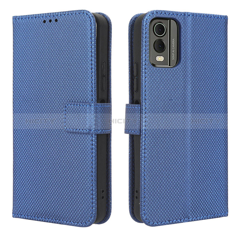 Coque Portefeuille Livre Cuir Etui Clapet BY1 pour Nokia C210 Bleu Plus