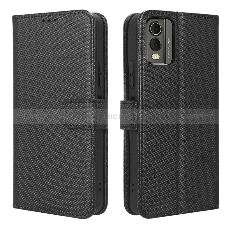 Coque Portefeuille Livre Cuir Etui Clapet BY1 pour Nokia C210 Noir Plus