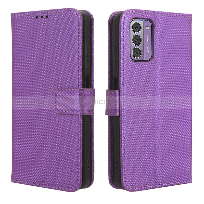 Coque Portefeuille Livre Cuir Etui Clapet BY1 pour Nokia C300 Violet Plus