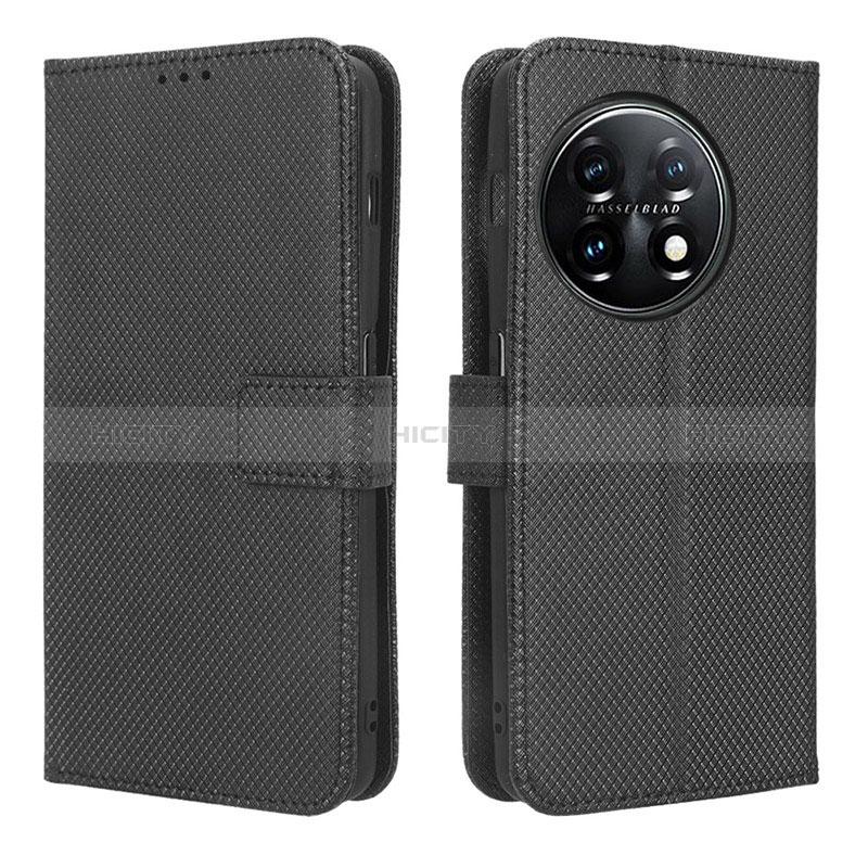 Coque Portefeuille Livre Cuir Etui Clapet BY1 pour OnePlus 11 5G Noir Plus