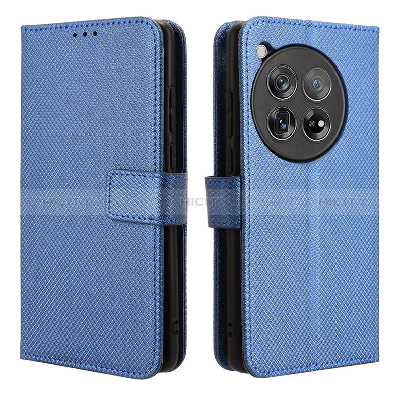 Coque Portefeuille Livre Cuir Etui Clapet BY1 pour OnePlus 12R 5G Bleu Plus